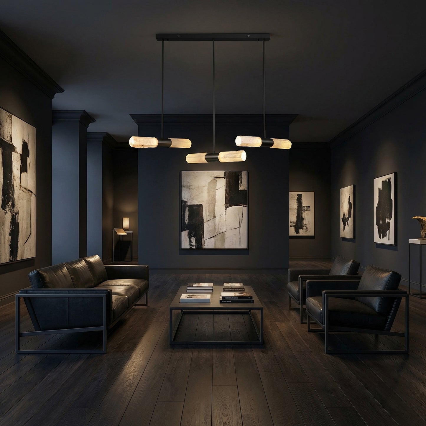 Yiosi Gemstones Linear Crystal Pendant Light 47" - scene-1