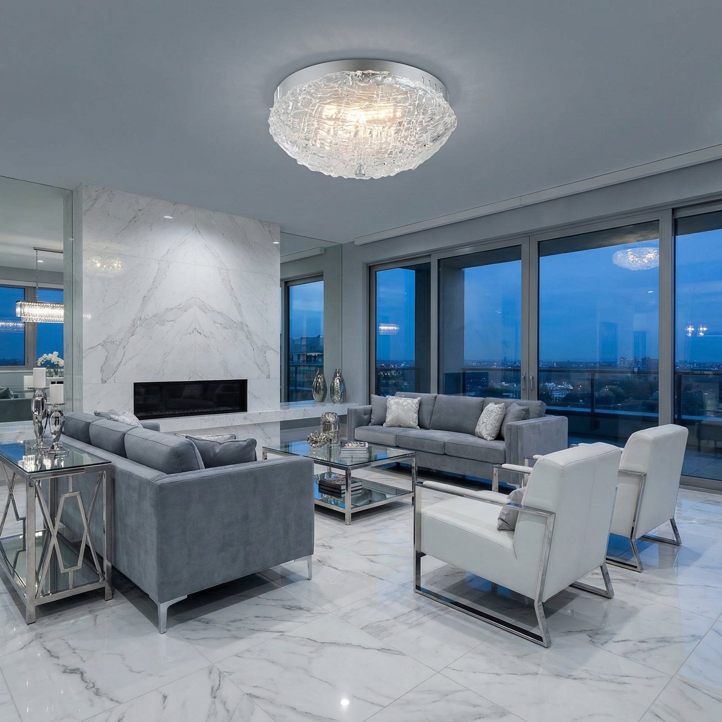 Yiosi Glitter Glass Celling lamp - scene-1