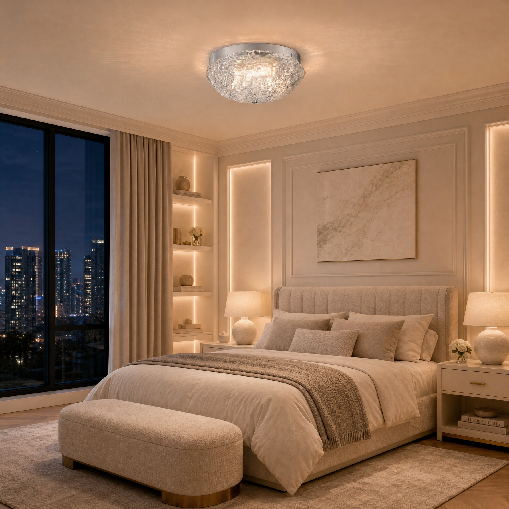 Yiosi Glitter Glass Celling lamp