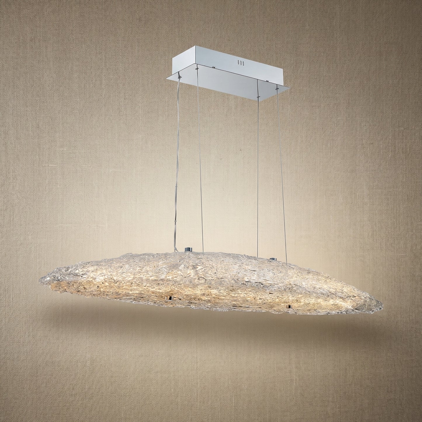 Yiosi Glitter Glass Pendant Light 47" - 47" Linear (L1200mm)