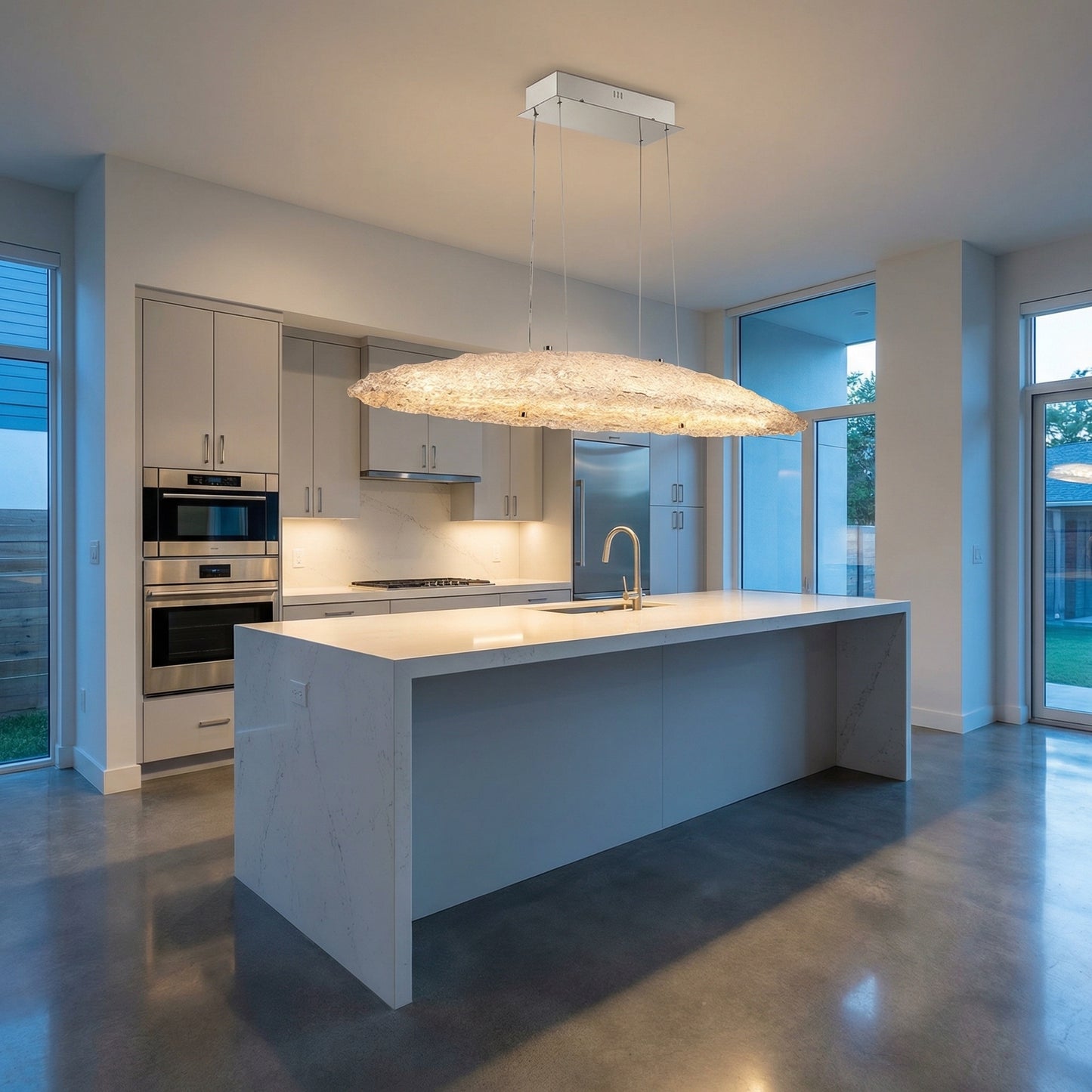 Yiosi Glitter Glass Pendant Light 47" - scene-1