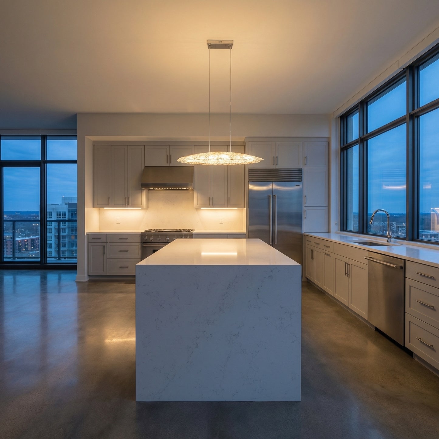 Yiosi Glitter Glass Pendant Light 53" - scene-1