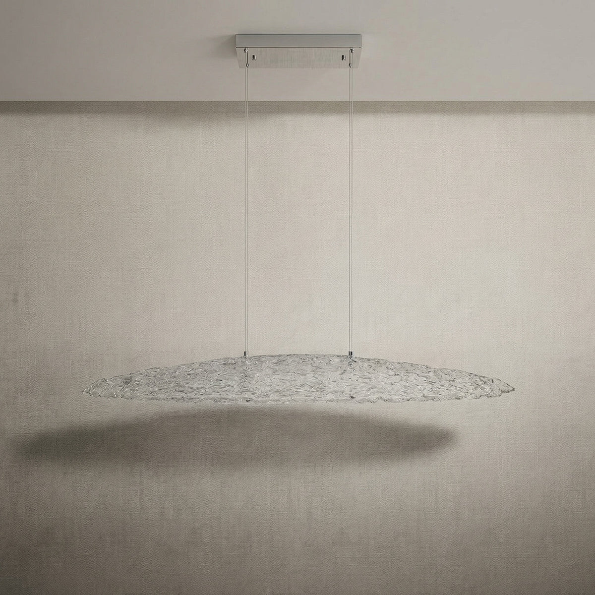 Yiosi Glitter Glass Pendant Light 53" - dark