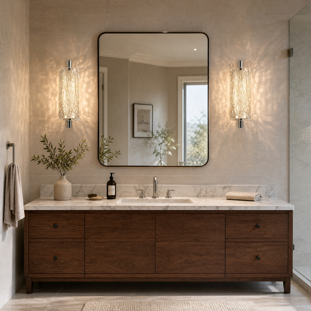 Yiosi Glitter Glass Wall Sconce