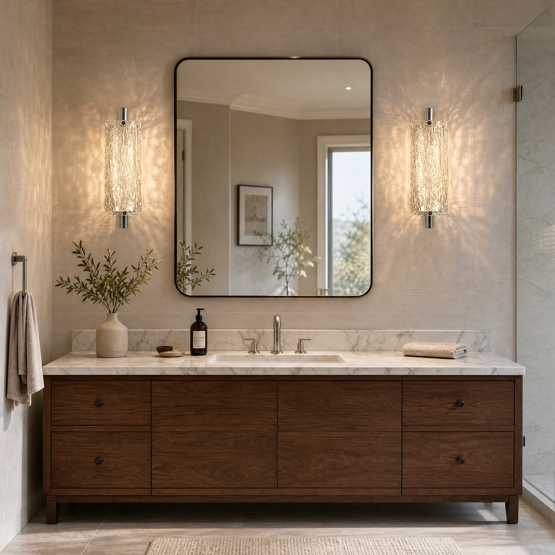 Yiosi Glitter Glass Wall Sconce