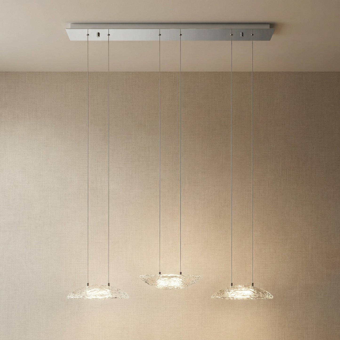Yiosi Glitter Linear Glass Pendant Light - 43" Linear (L1100mm)