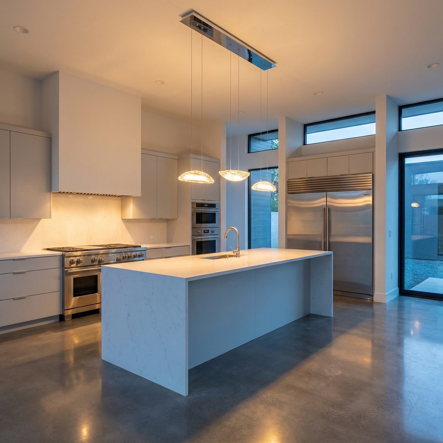 Yiosi Glitter Linear Glass Pendant Light - scene-1