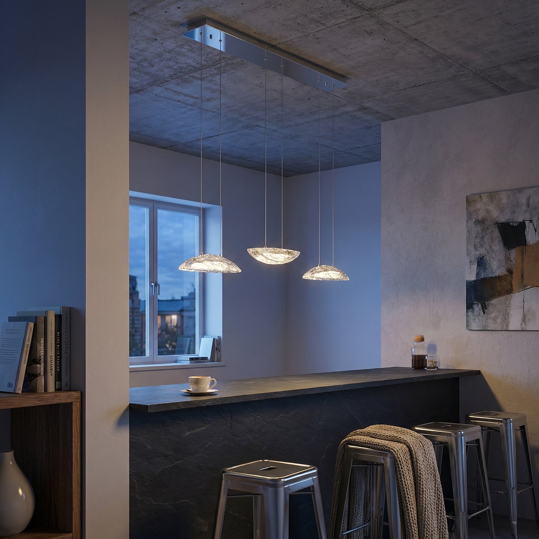 Yiosi Glitter Linear Glass Pendant Light - scene-3