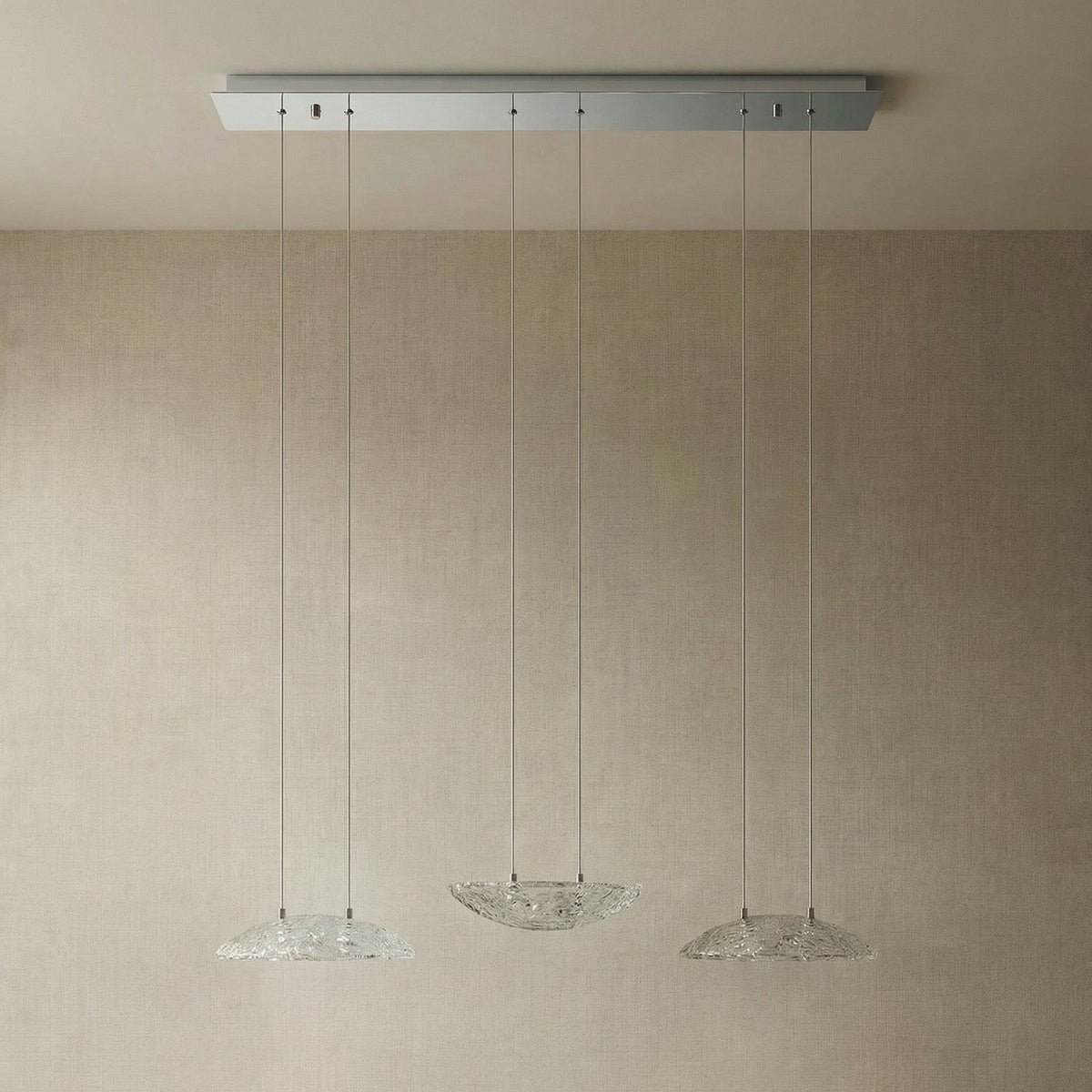 Yiosi Glitter Linear Glass Pendant Light - dark