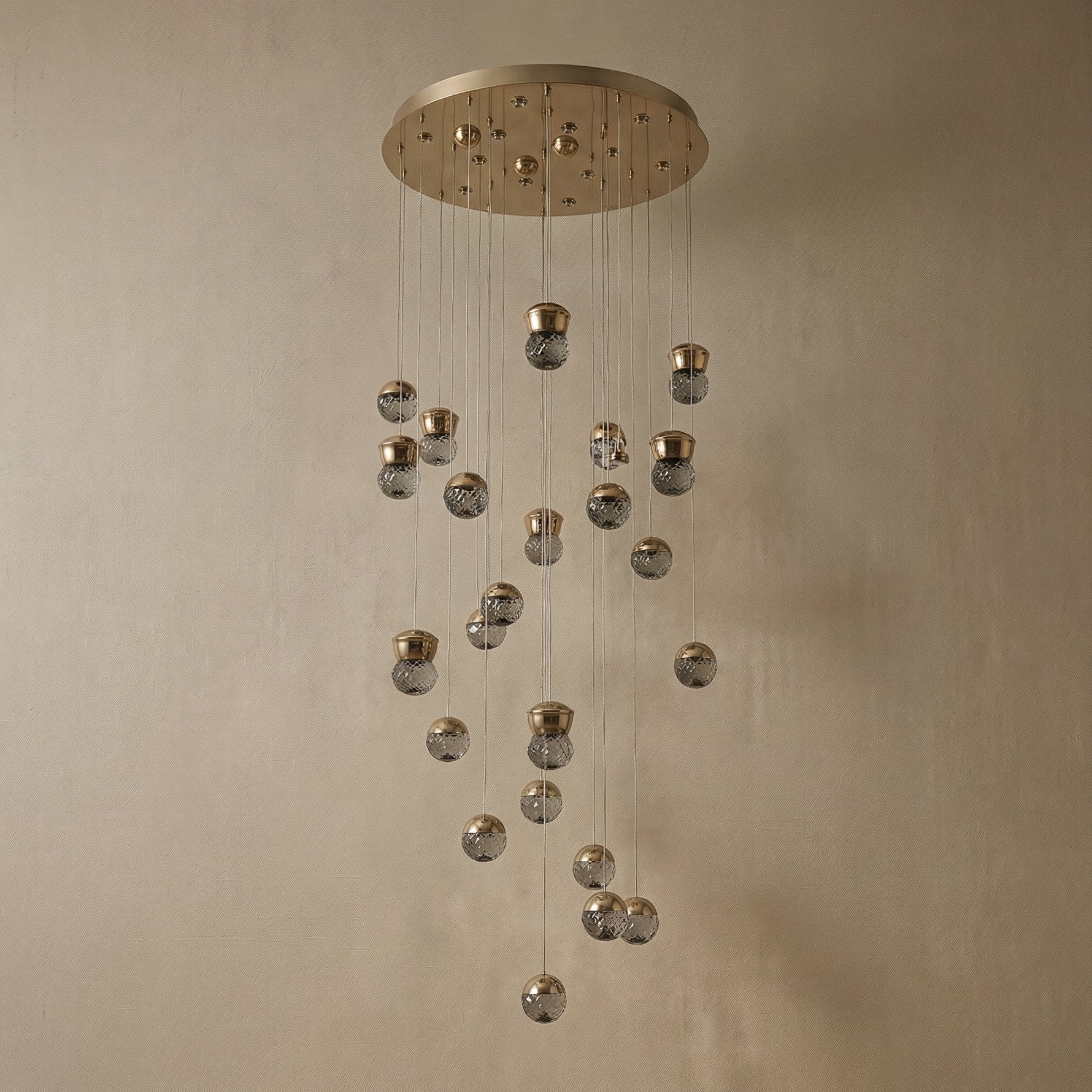 Yiosi Glorious Grand Cascading Crystal Pendant Light - dark