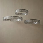 Yiosi Halo 3-Tier Nested Glass Pendant Light - dark