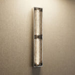 Yiosi Halo Double Glass Wall Sconce - Chrome + smoky glass