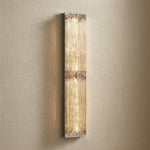 Yiosi Halo Double Glass Wall Sconce - Chrome + gold glass