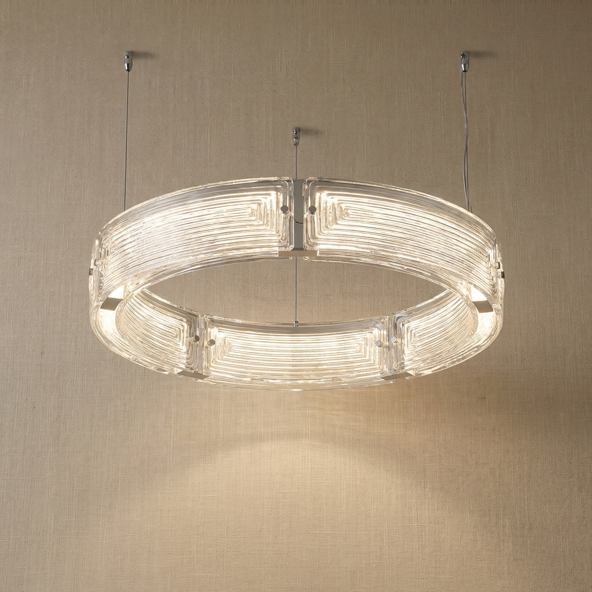 Yiosi Halo Glass Pendant Light - 24" (Dia 600mm)