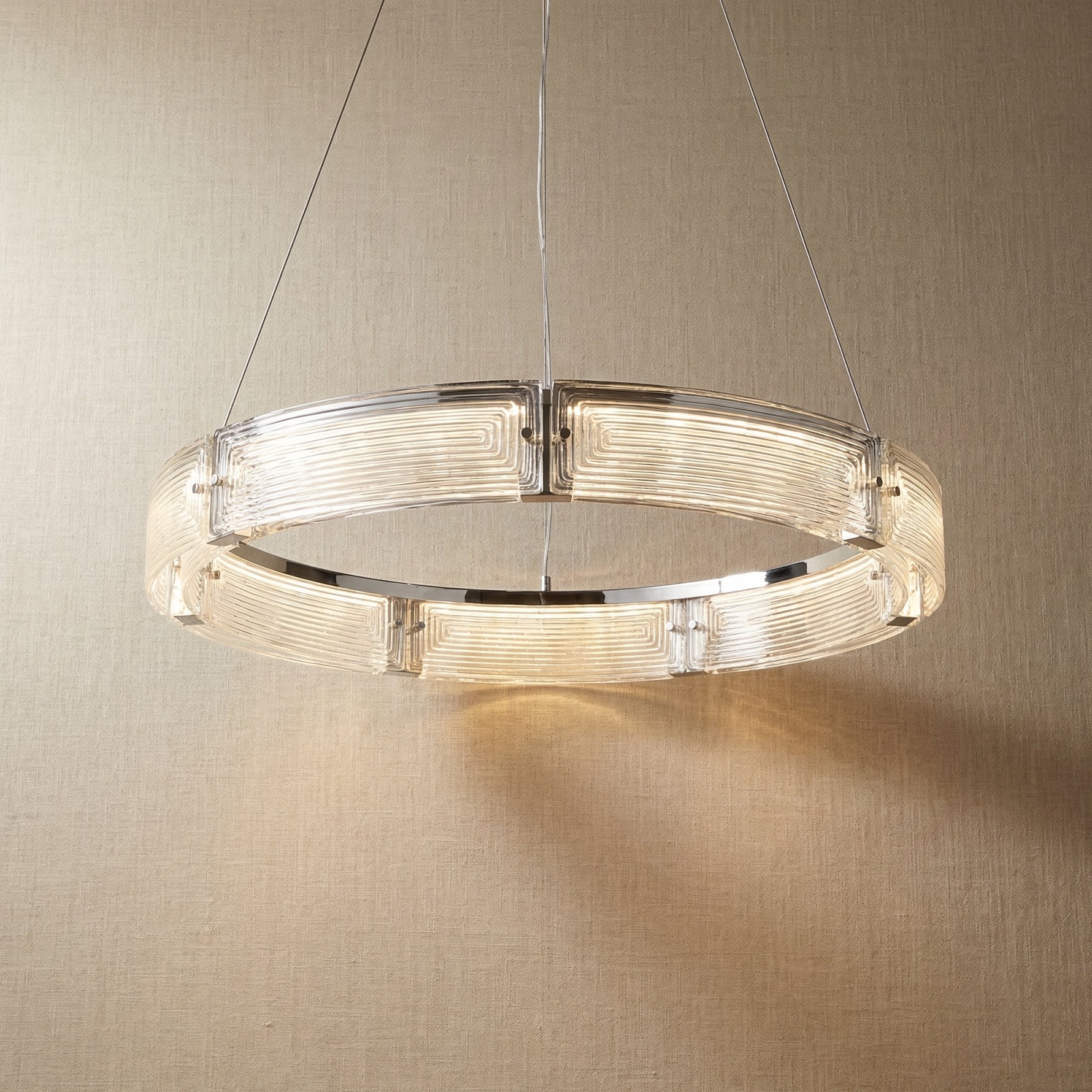 Yiosi Halo Glass Pendant Light - 31" (Dia 800mm)