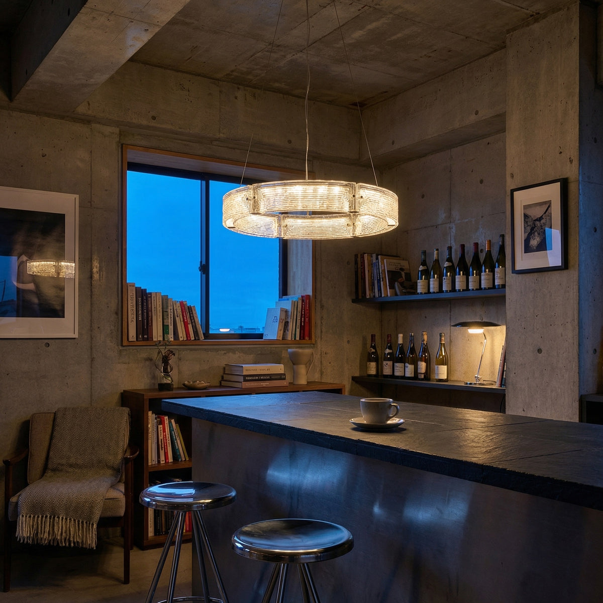 Yiosi Halo Glass Pendant Light - scene-3