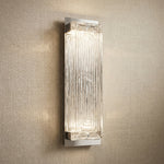 Yiosi Halo Mini Glass Wall Sconce - Chrome + clear glass