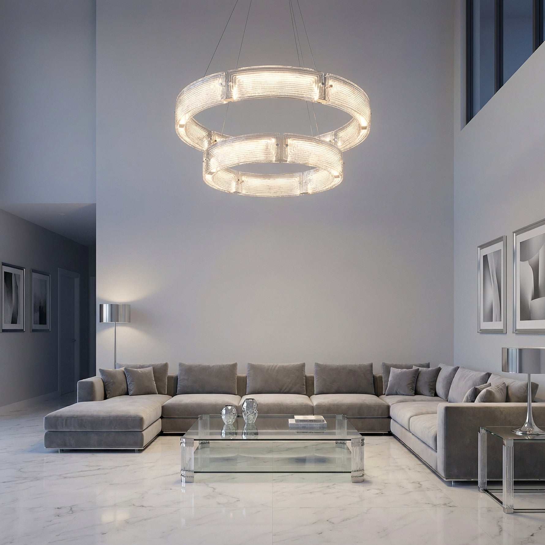Yiosi Halo Nested Glass Pendant Light - scene-1