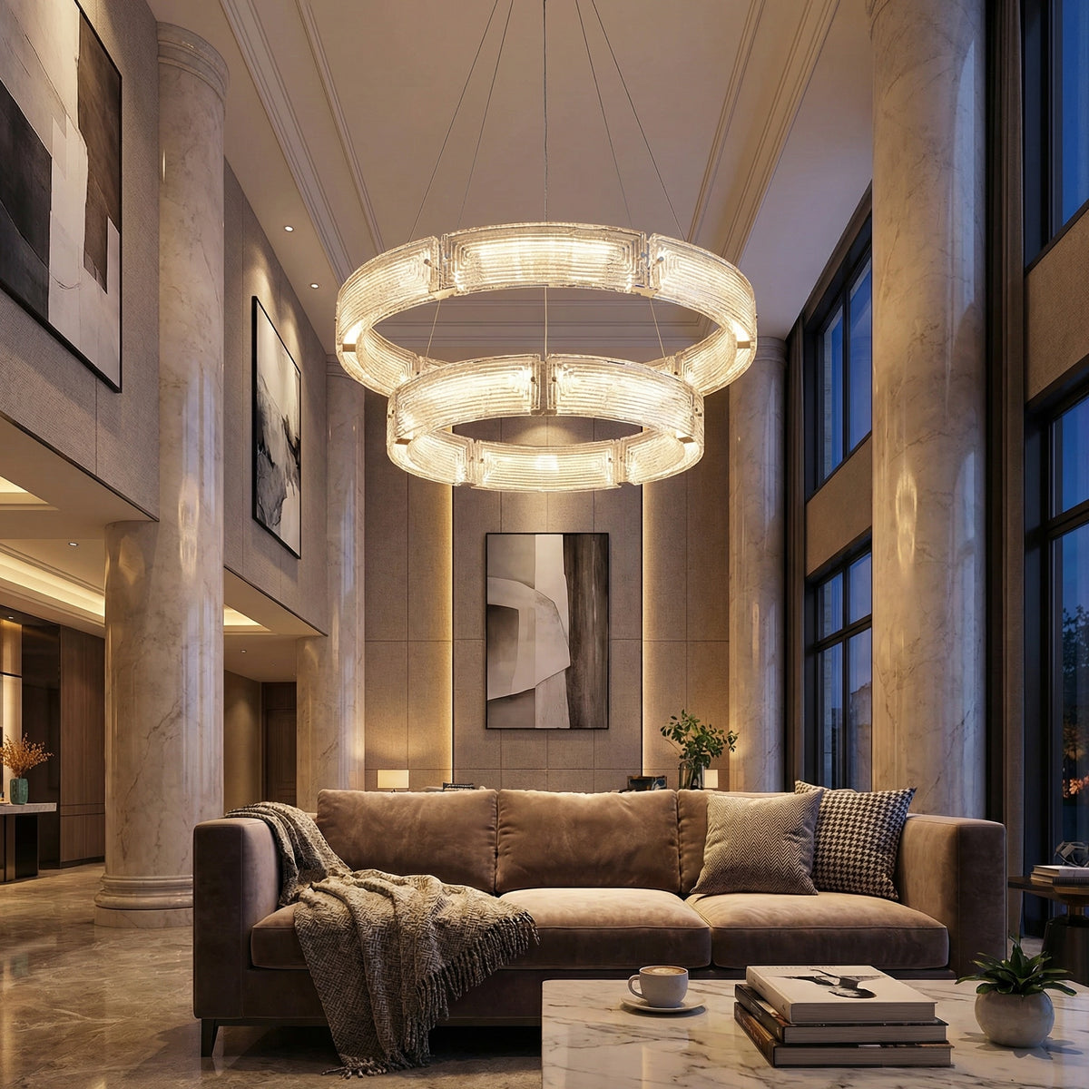 Yiosi Halo Nested Glass Pendant Light - scene-3