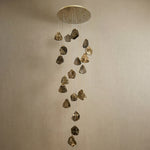 Yiosi High Luxury Cascading Natural Stone Pendant Light - dark