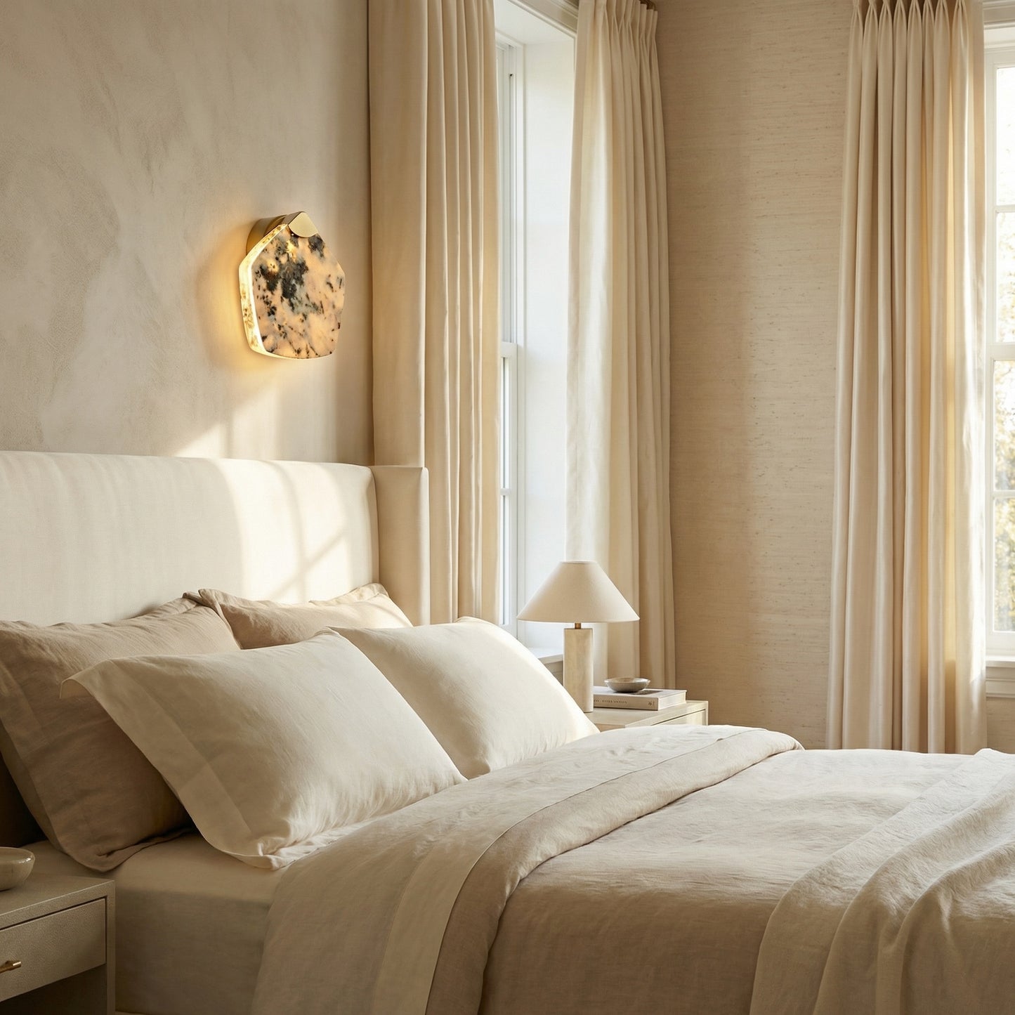 Yiosi High Luxury Mini Natural Stone Wall Sconce 7" Style B - scene-2