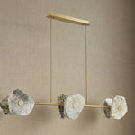 Yiosi High Luxury Natural Stone Pendant Light 39" - dark