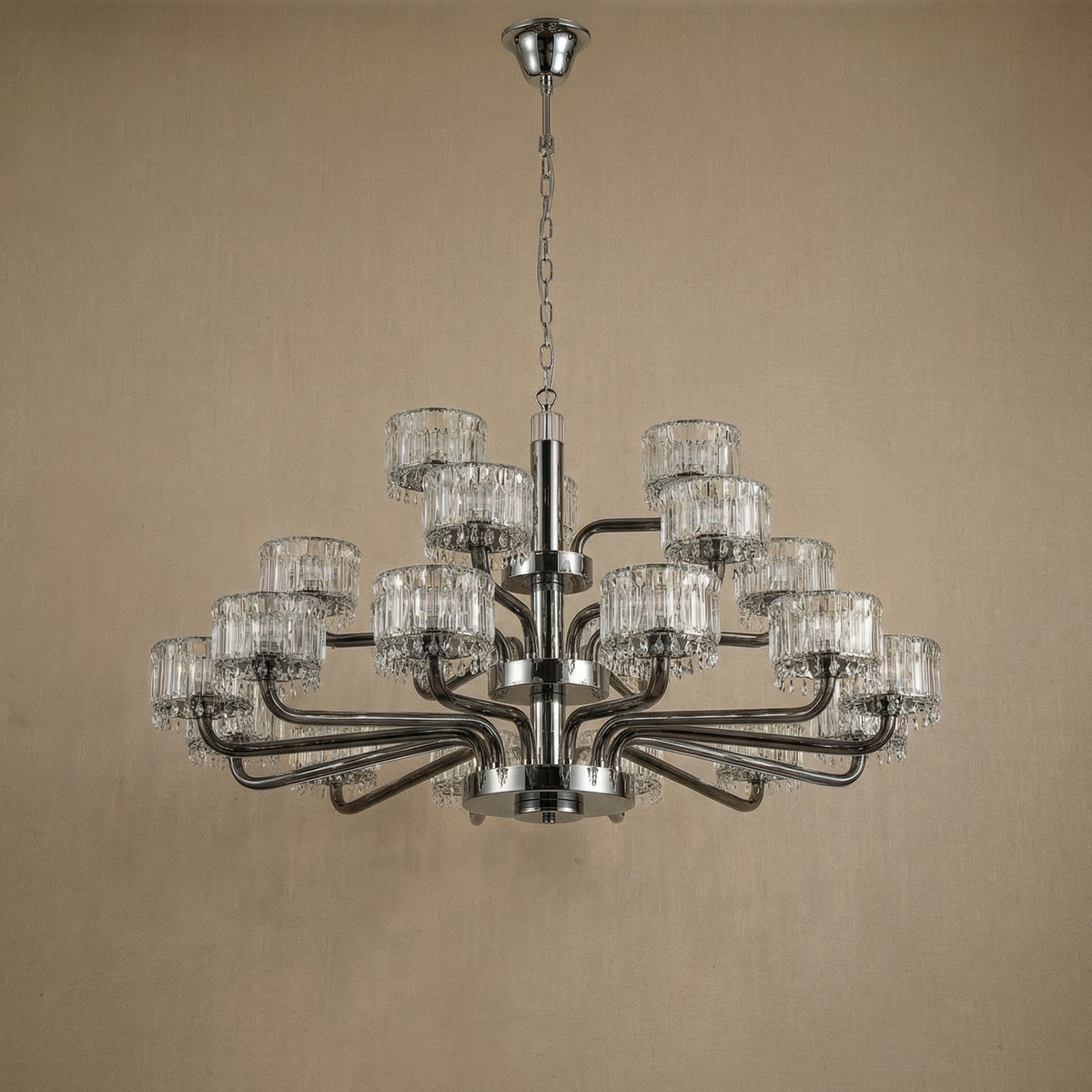 Yiosi Liguang 3-Tier Nested Crystal Pendant Light - dark