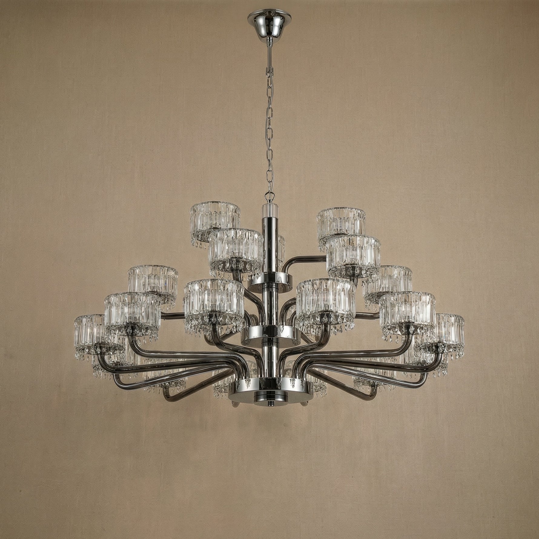 Yiosi Liguang 3-Tier Nested Crystal Pendant Light - dark
