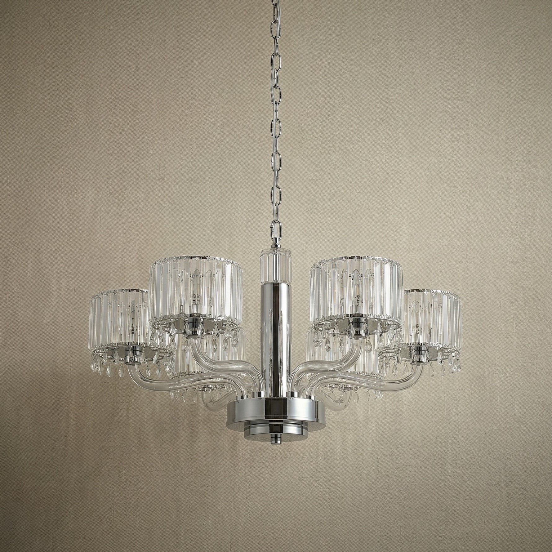 Yiosi Liguang Crystal Pendant Light 26" - dark