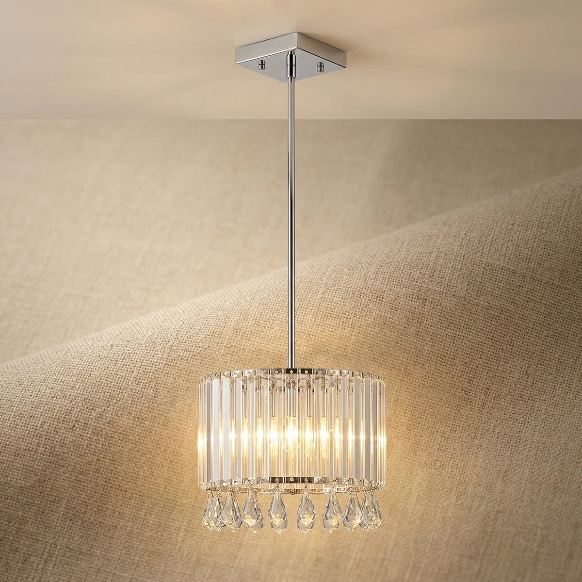 Yiosi Liguang Mini Crystal Pendant Light - 7" (Dia 170mm)