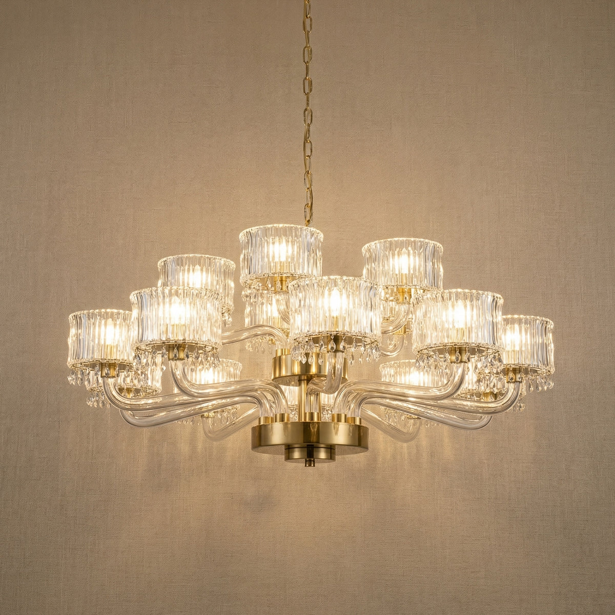 Yiosi Liguang Nested Crystal Pendant Light - 39" (Dia 1000mm)