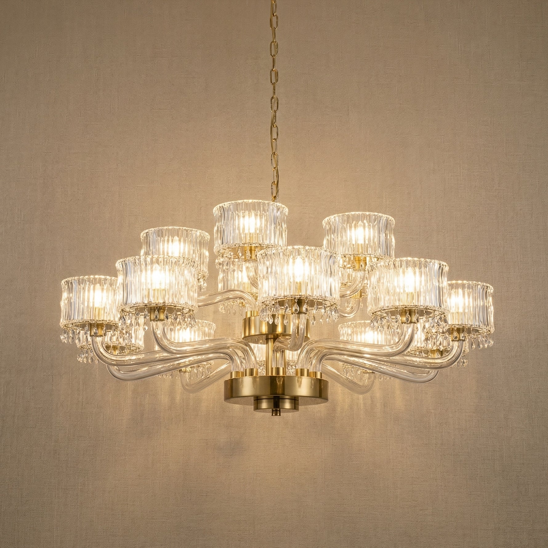 Yiosi Liguang Nested Crystal Pendant Light - 39" (Dia 1000mm)