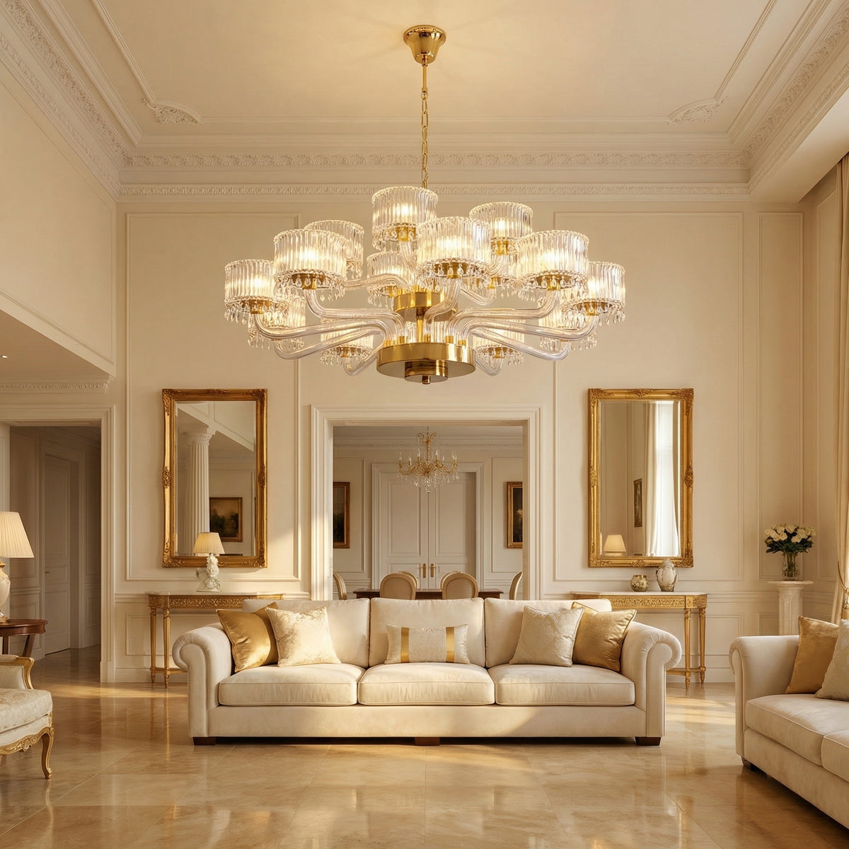 Yiosi Liguang Nested Crystal Pendant Light - scene-1