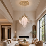Yiosi Flowing Branch Cascading Glass Chandelier 47"
