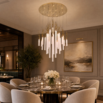 Yiosi Flowing Branch Cascading Glass Chandelier 47"