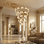 Yiosi Liying Cascading Multi-Tier Glass Pendant Light - scene-3