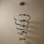 Yiosi Liying Cascading Multi-Tier Glass Pendant Light - dark