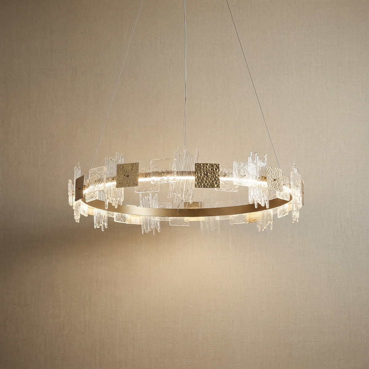 Yiosi Liying Glass Pendant Light 39" - 39" (Dia 1000mm)