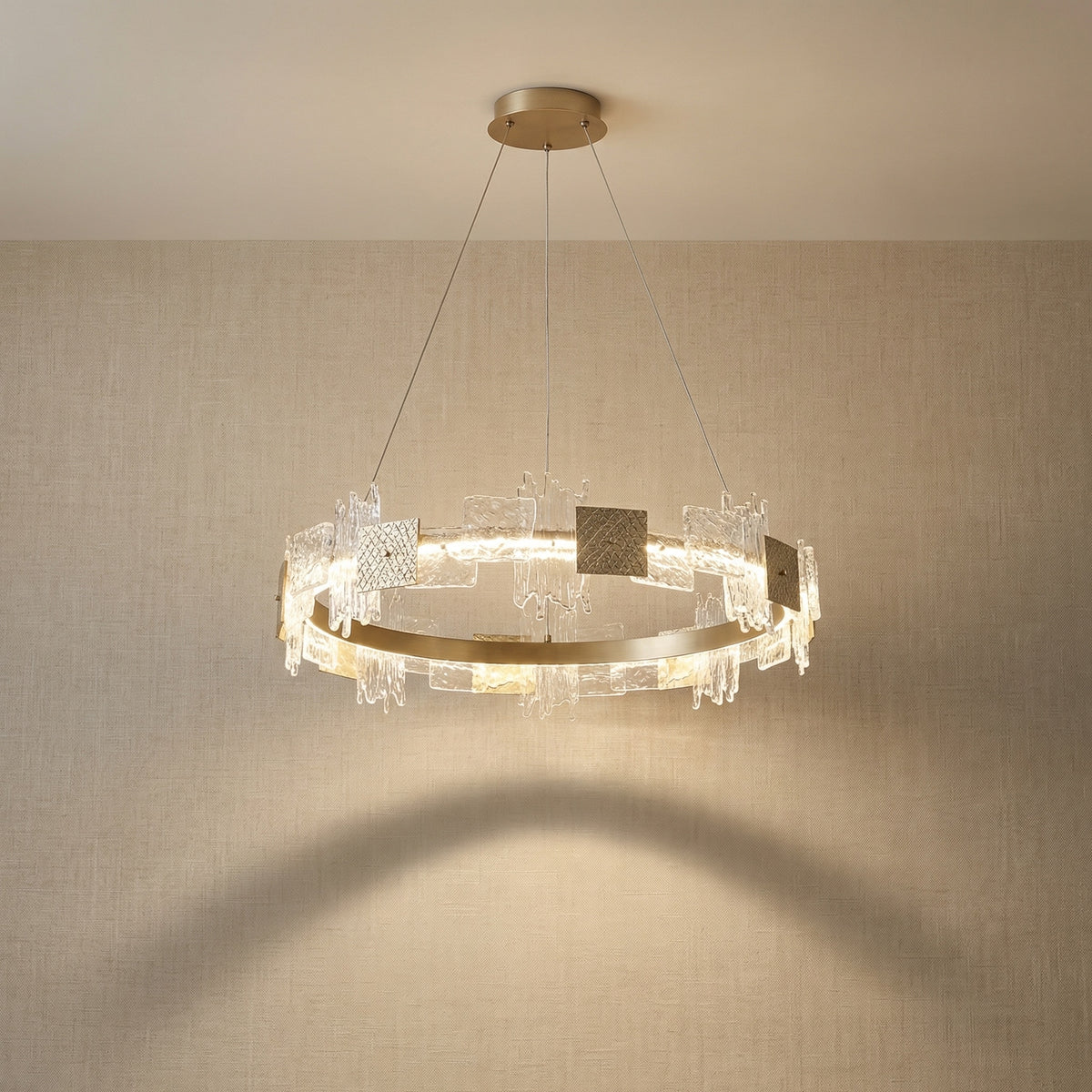 Yiosi Liying Glass Pendant Light 39" - 31" (Dia 800mm)