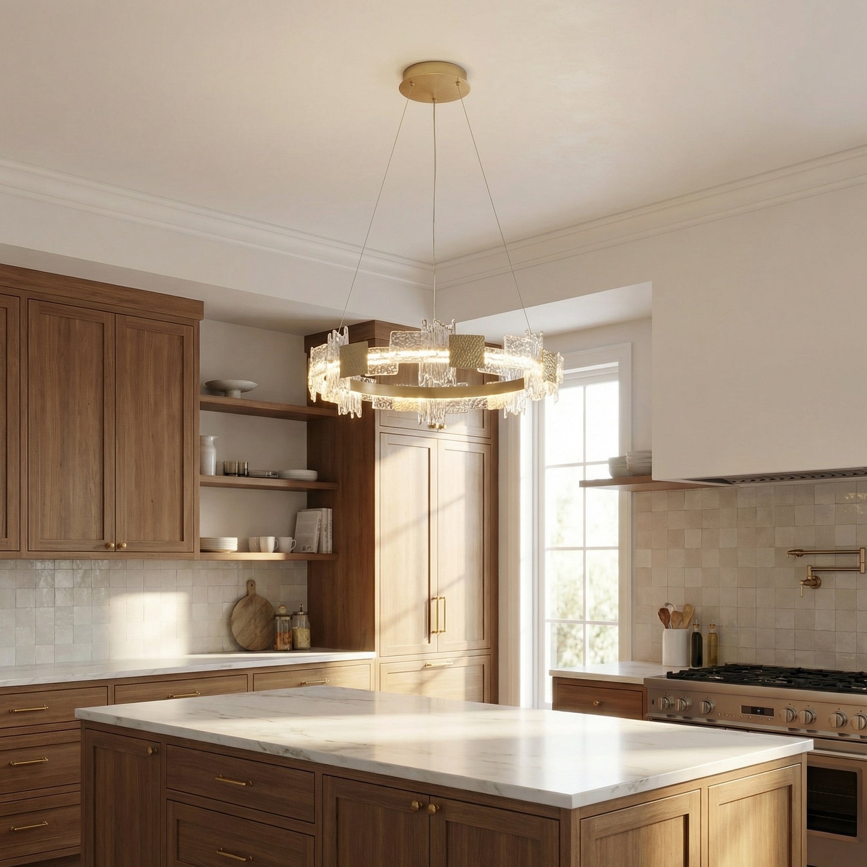 Yiosi Liying Glass Pendant Light 39" - scene-2