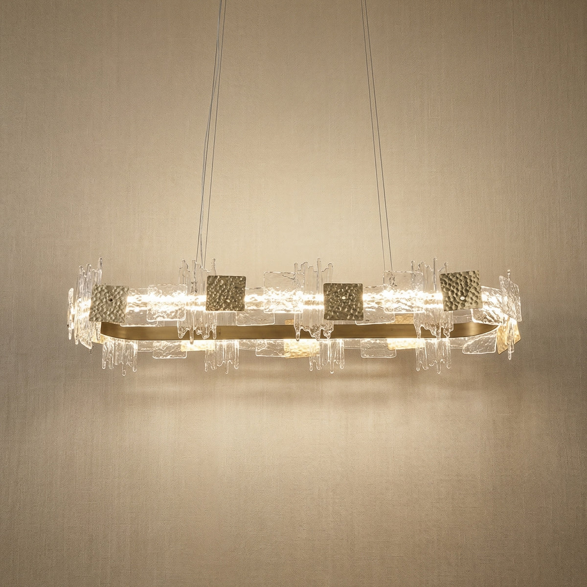 Yiosi Liying Glass Pendant Light 47" - 47" Linear (L1200mm)