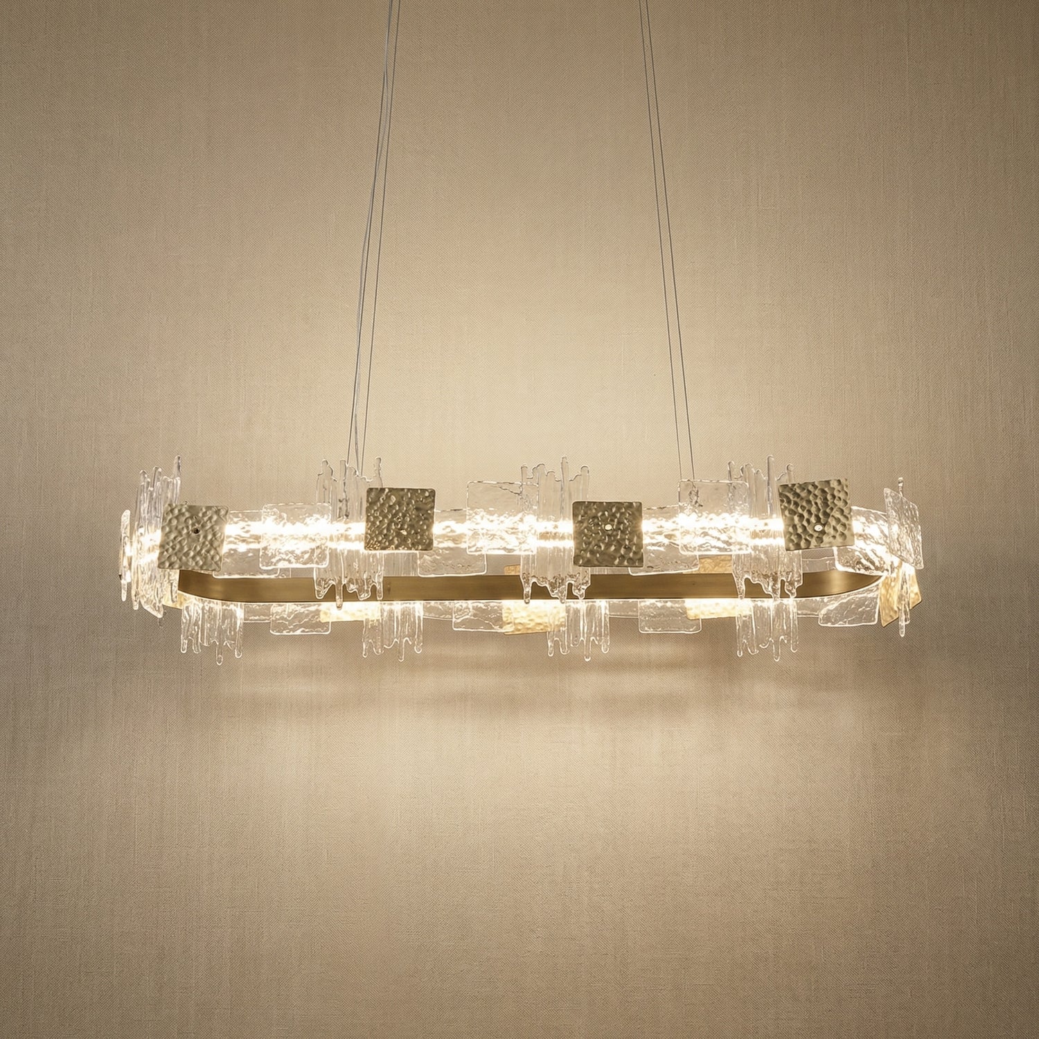 Yiosi Liying Glass Pendant Light 47" - 47" Linear (L1200mm)