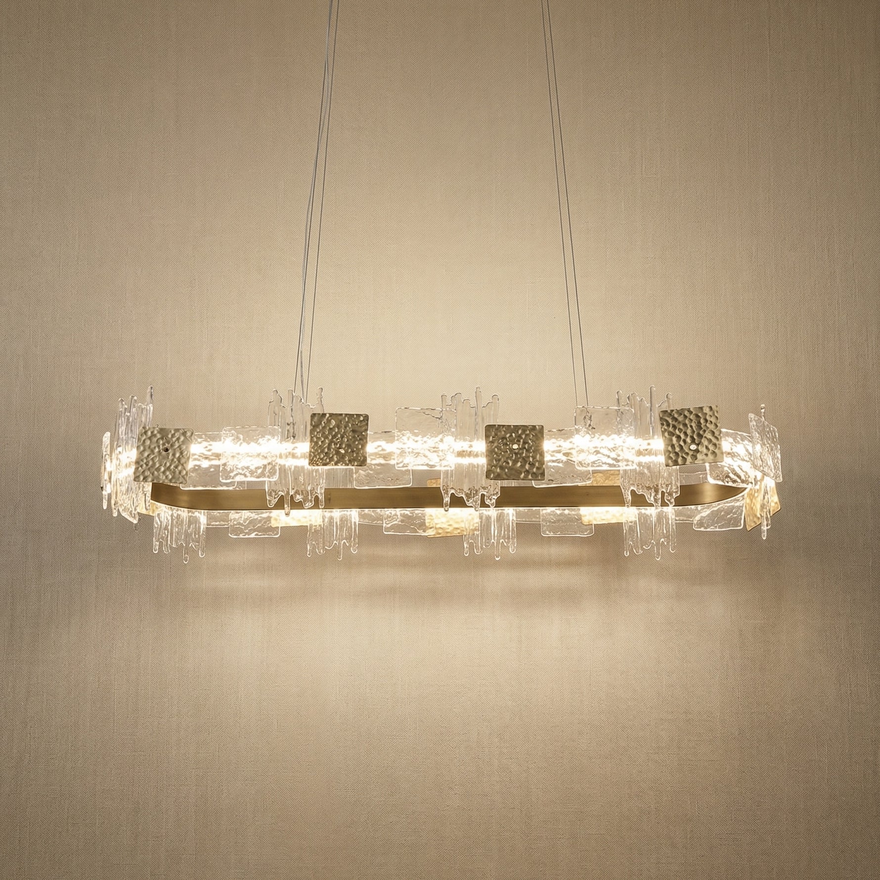 Yiosi Liying Glass Pendant Light 47" - 47" Linear (L1200mm)