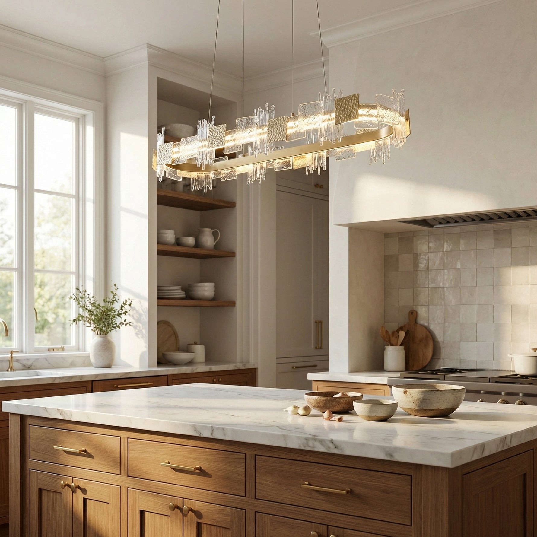 Yiosi Liying Glass Pendant Light 47" - scene-2