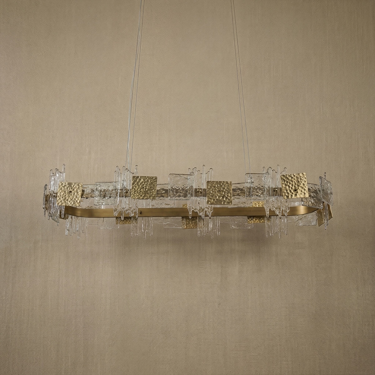 Yiosi Liying Glass Pendant Light 47" - dark