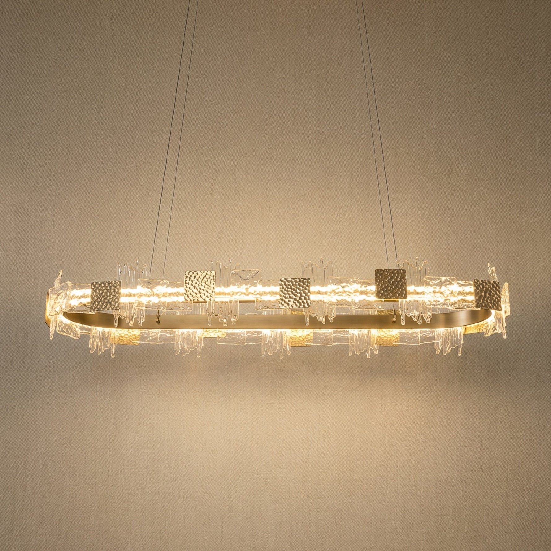 Yiosi Liying Glass Pendant Light 59" - 59" Linear (L1500mm)