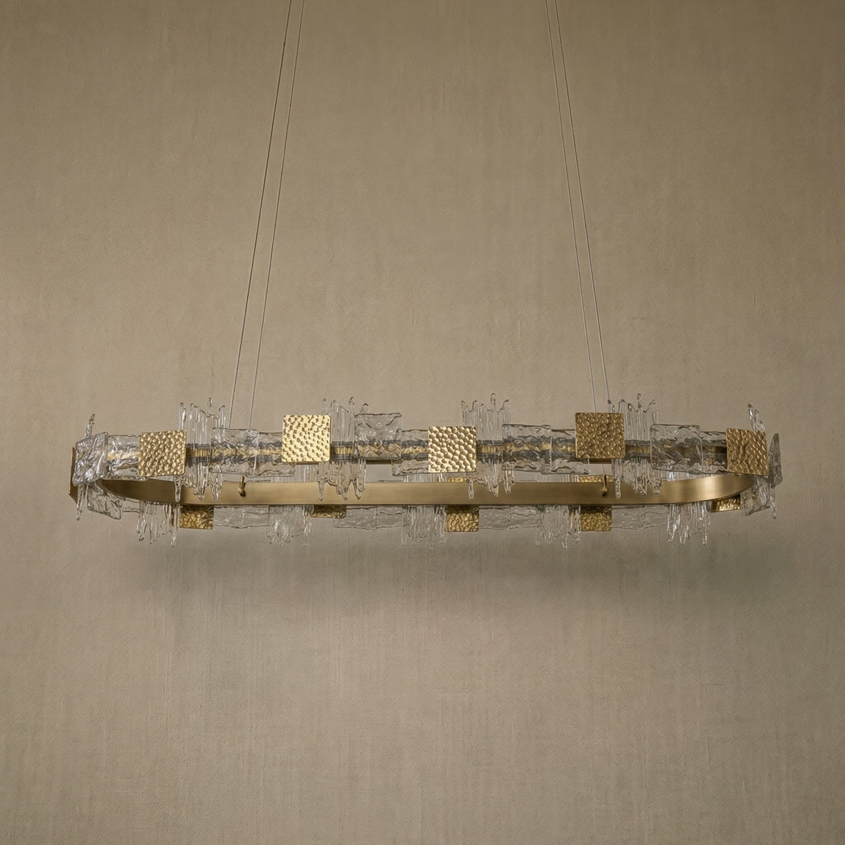 Yiosi Liying Glass Pendant Light 59" - dark