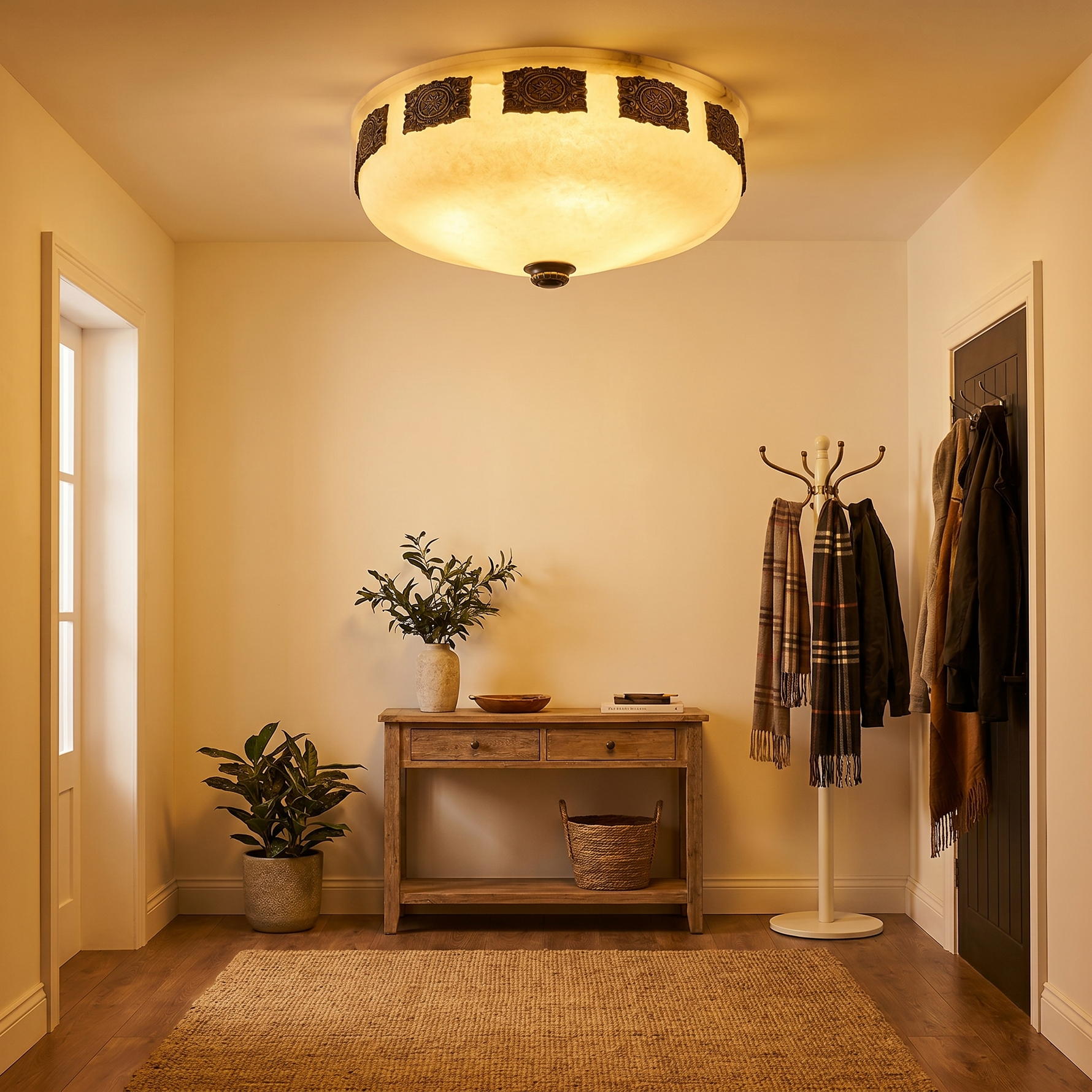 Antique Rim Ceiling Alabaster — D600 — mra-antique-rim-ceiling-d600-scene-1