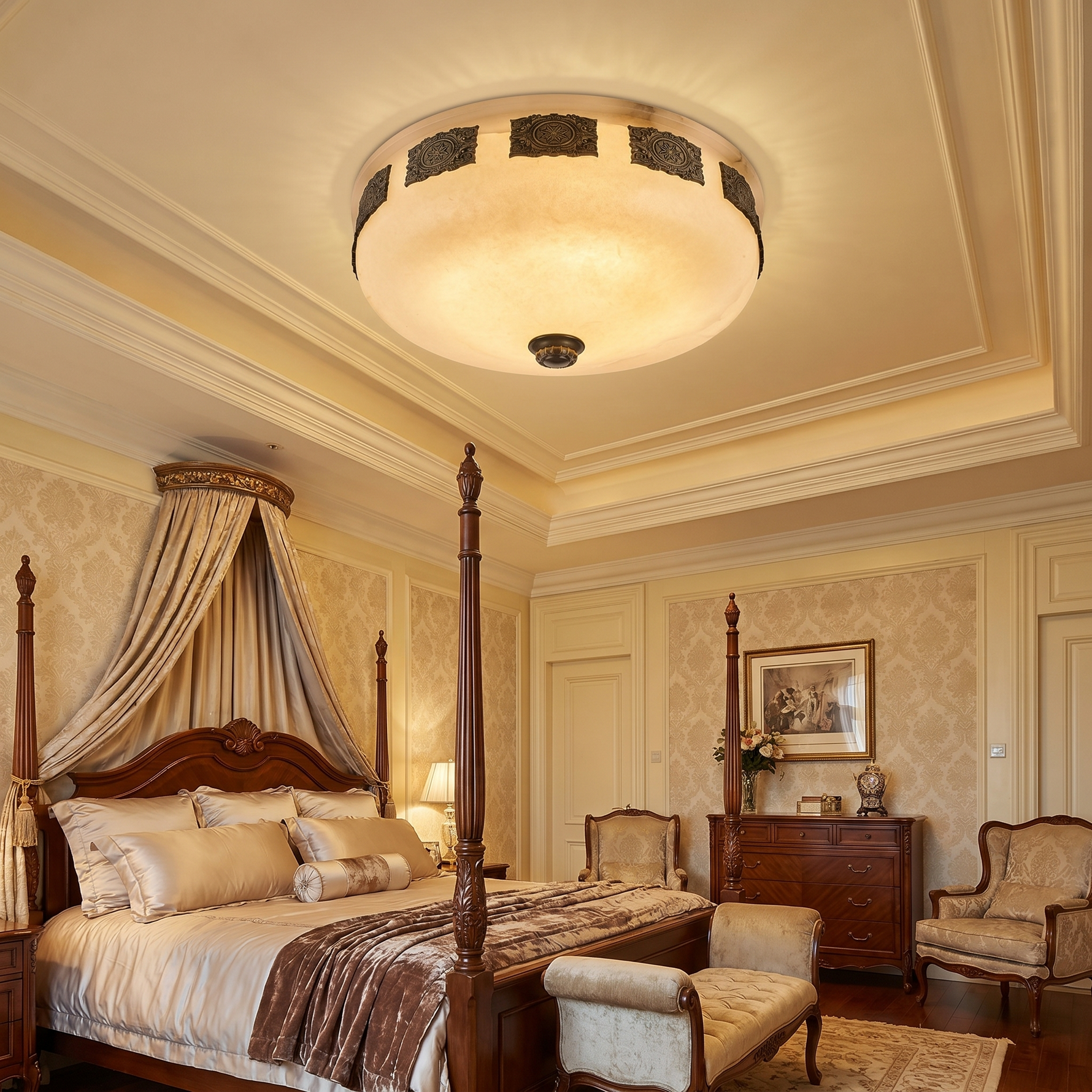 Antique Rim Ceiling Alabaster — D600 — mra-antique-rim-ceiling-d600-scene-2