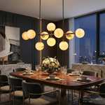Brass 10-orb Alabaster Pendant Light — W1430 — mra-brass-10-orb-91074-w1430-scene-1